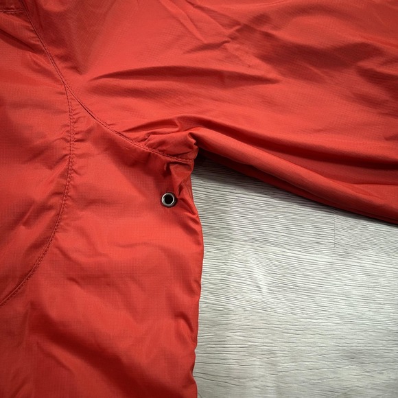 Eddie Bauer Jacket Mens Large Orange Hooded Full Zip Windbreaker Lined Shell - Picture 10 of 13